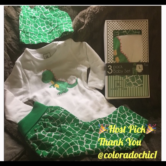 Other - 💥1 Left💥 3 pc Infant Dinosaur Set 9-12 months